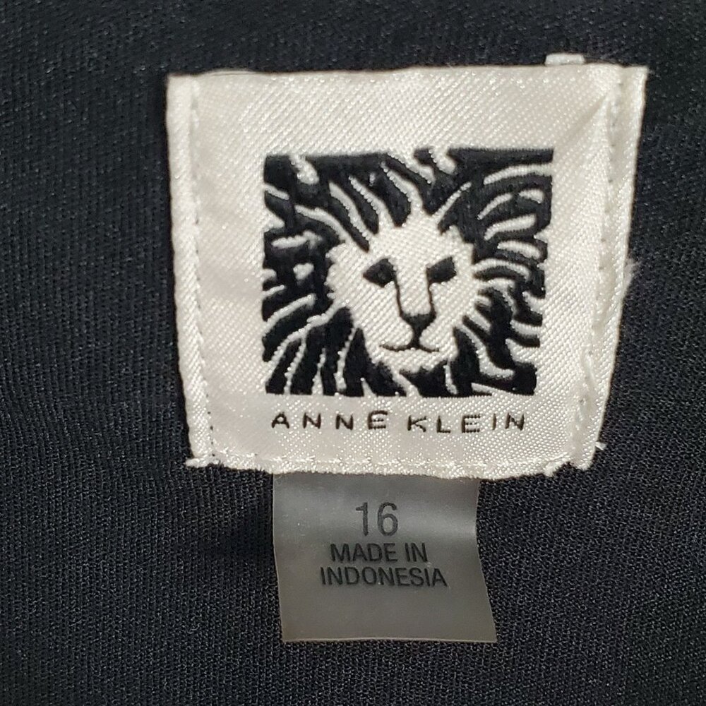 Anne Klein 16 Dress Floral Side Ruched Sheath Stretch Jersey Knee Length Elegant - Picture 8 of 12